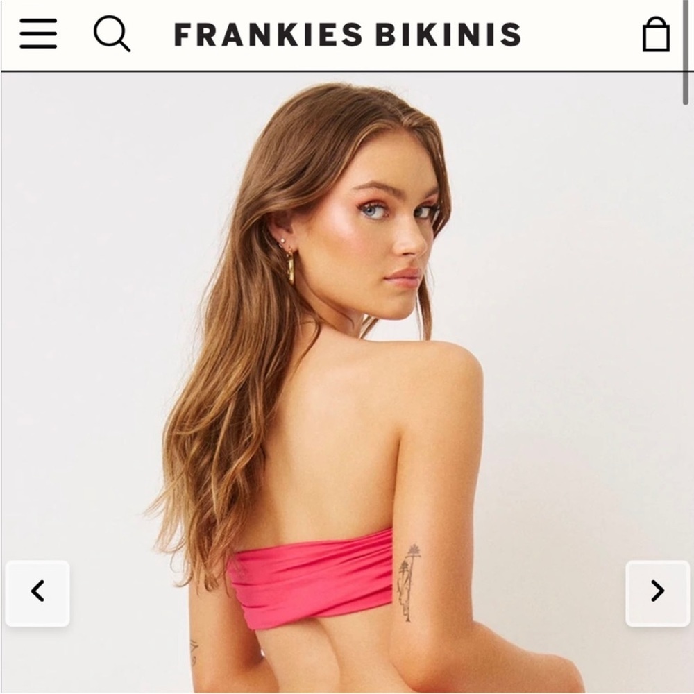 Frankies Bikinis Carrie Bandeau Bikini
Top Rosewood NWT - Picture 2 of 4